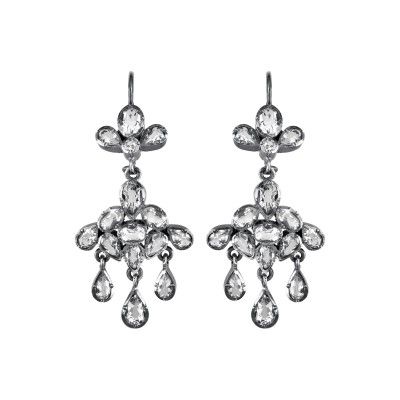 Brinco Três Pendentes Cristal da Rocha Brinco Três Pendentes Cristal da Rocha
