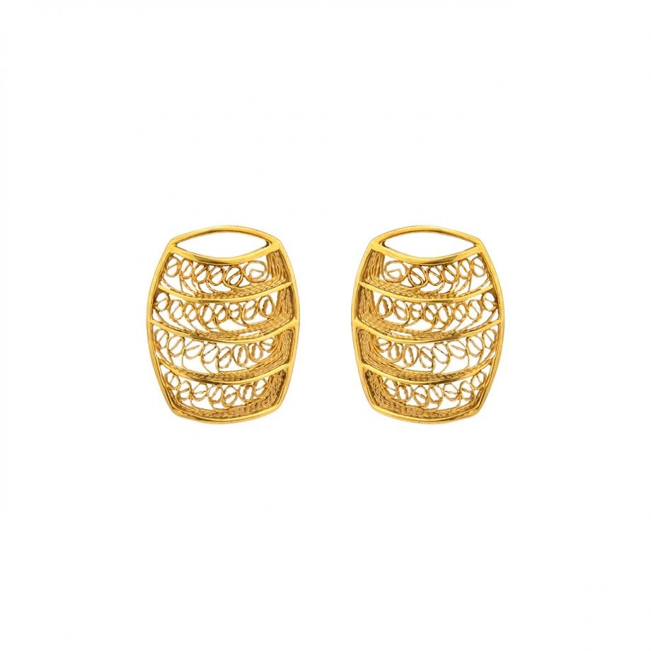 Brincos Barril - Dourado
