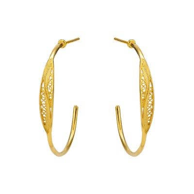 Hoop Earrings 3,2cm - Golden