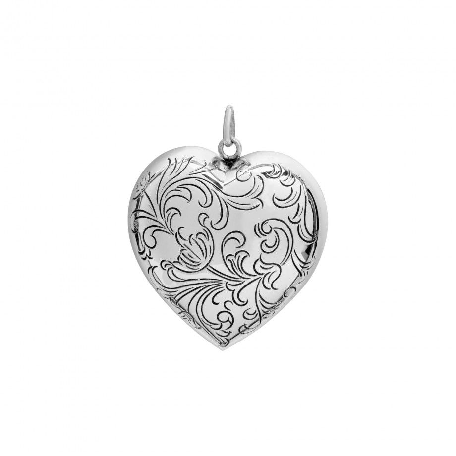 Pendente Corao Gravado 4cm