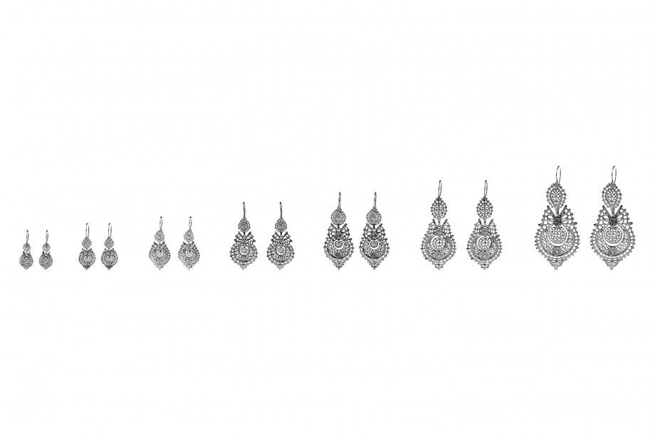 Earrings Queen - Oxidised