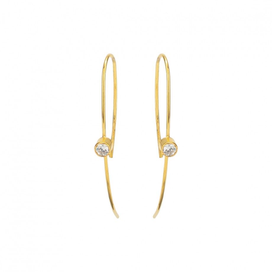 Earrings Zircon - Golden
