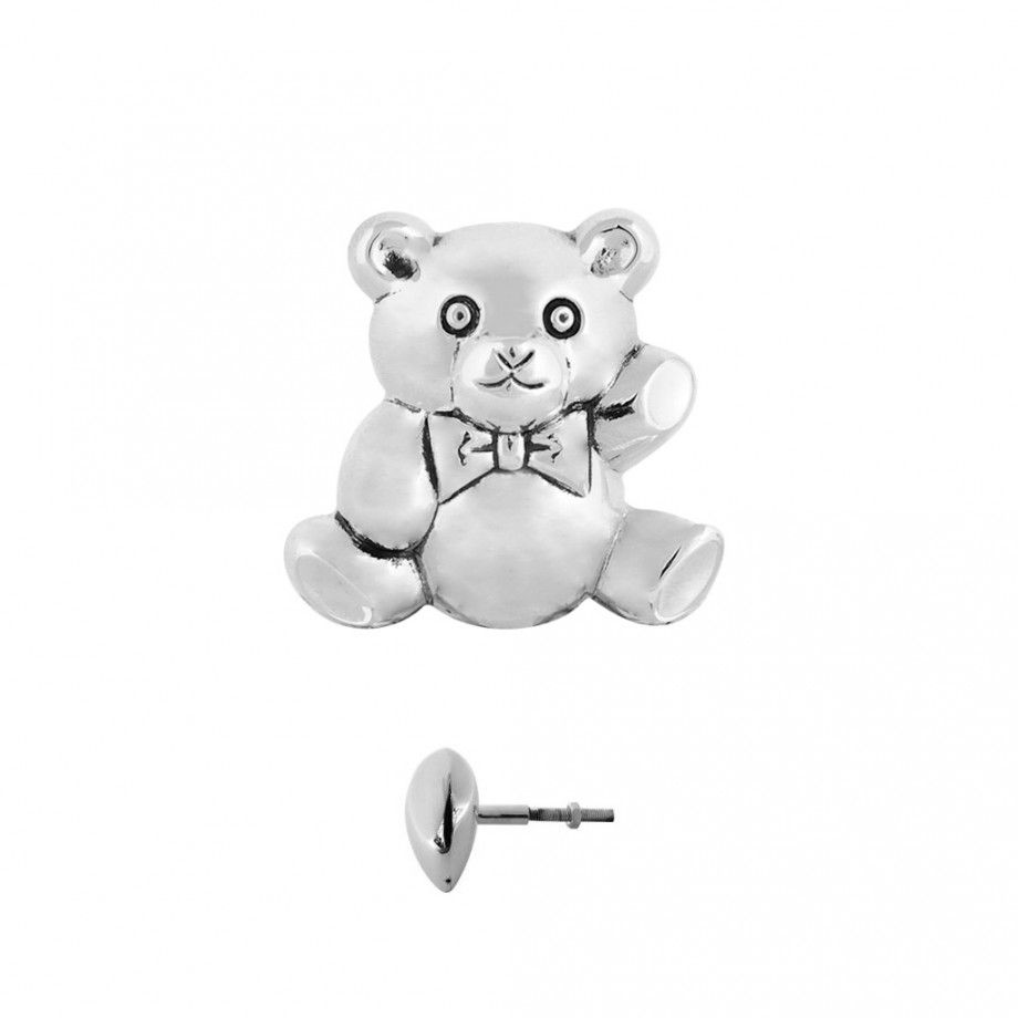 Cabinet Knob Teddy Bear - Large Brushed