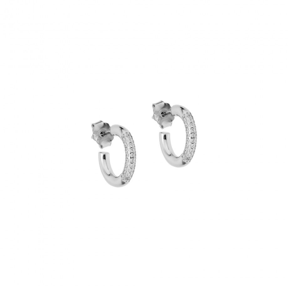 Hoop Earrings with Zirconia