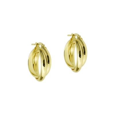 Hoop Earrings Tangled - Golden