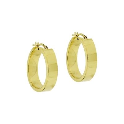 Wide Hoop Earrings 2,5cm - Golden