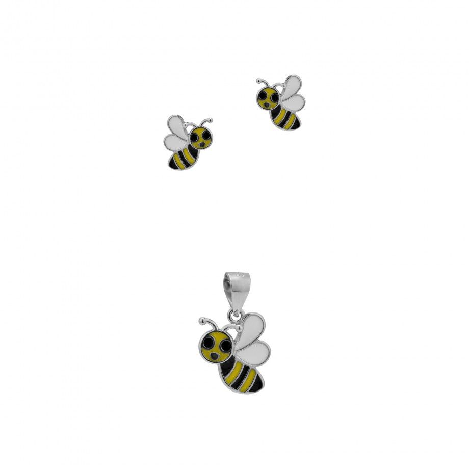 Set Earrings and Pendant Bee