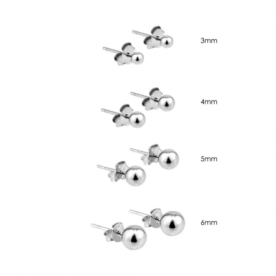 Earrings Sphere 3 to 6 mm