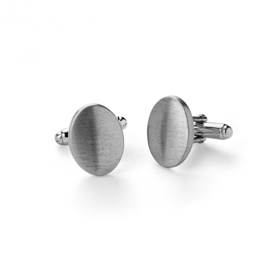 Cufflinks Oval - Brushed