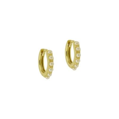 Argolas com Prolas - Dourado