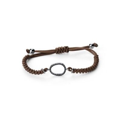 Pulseira Macram Oval Castanho