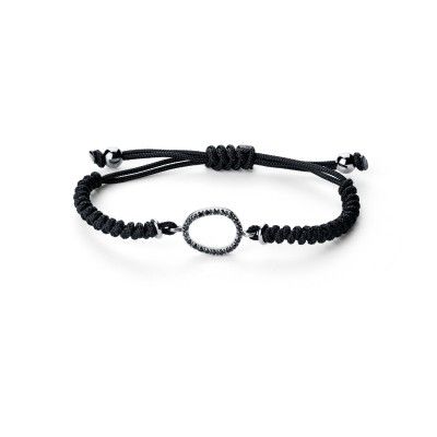 Pulseira Macram Oval Preto