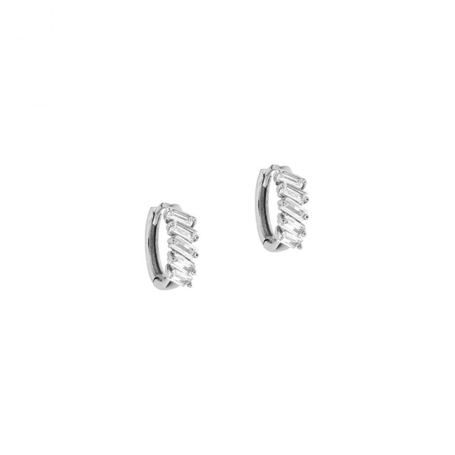 Hoop Earrings with Zirconia