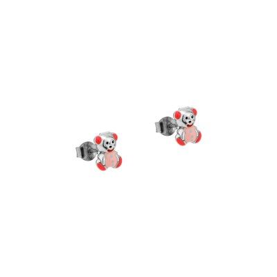 Earrings Little Bear - Pink