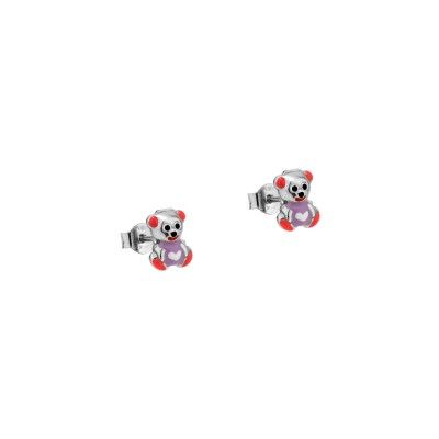 Earrings Little Bear - Lilac