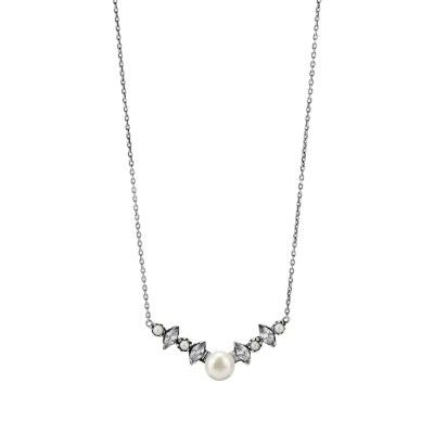 Necklace with Pearls Navette
