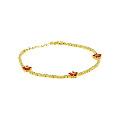 Pulseira Riviera - Flores Rosa