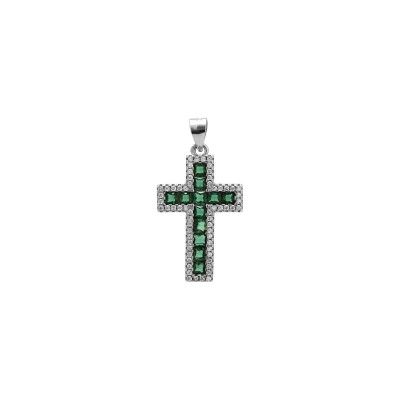 Cross With Green Zirconia