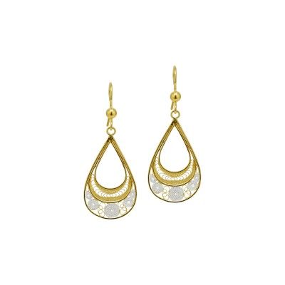 Bicolor Drop Earrings