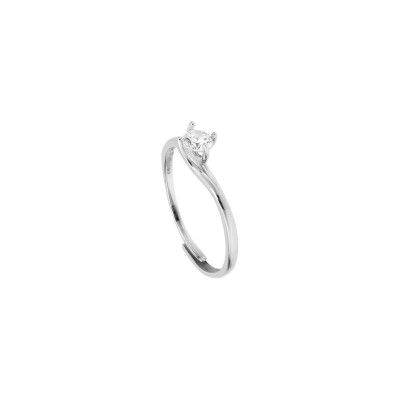 Curved Solitaire Ring
