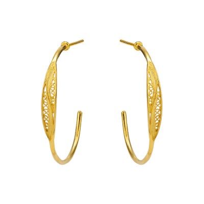 Hoop Earrings 3,2cm - Golden