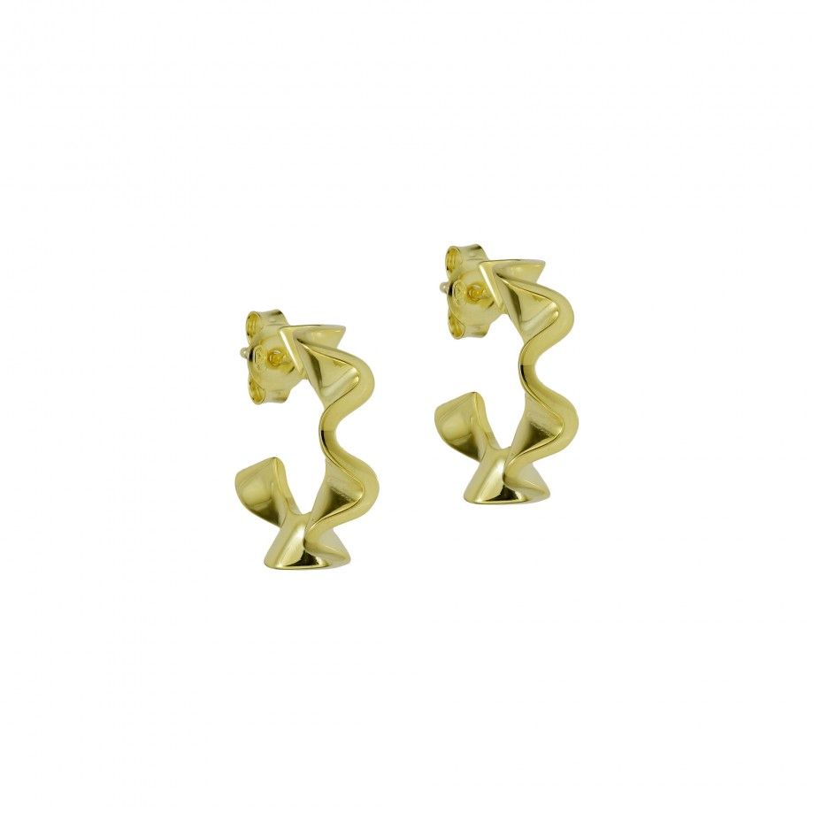 Waved Hoop Earrings
