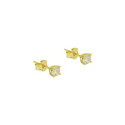 Zirconia Earrings - Golden Zirconia Earrings - Golden
