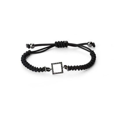 Bracelet Macrame Square Black