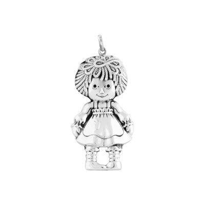Pendant Rag Doll Girl - Large