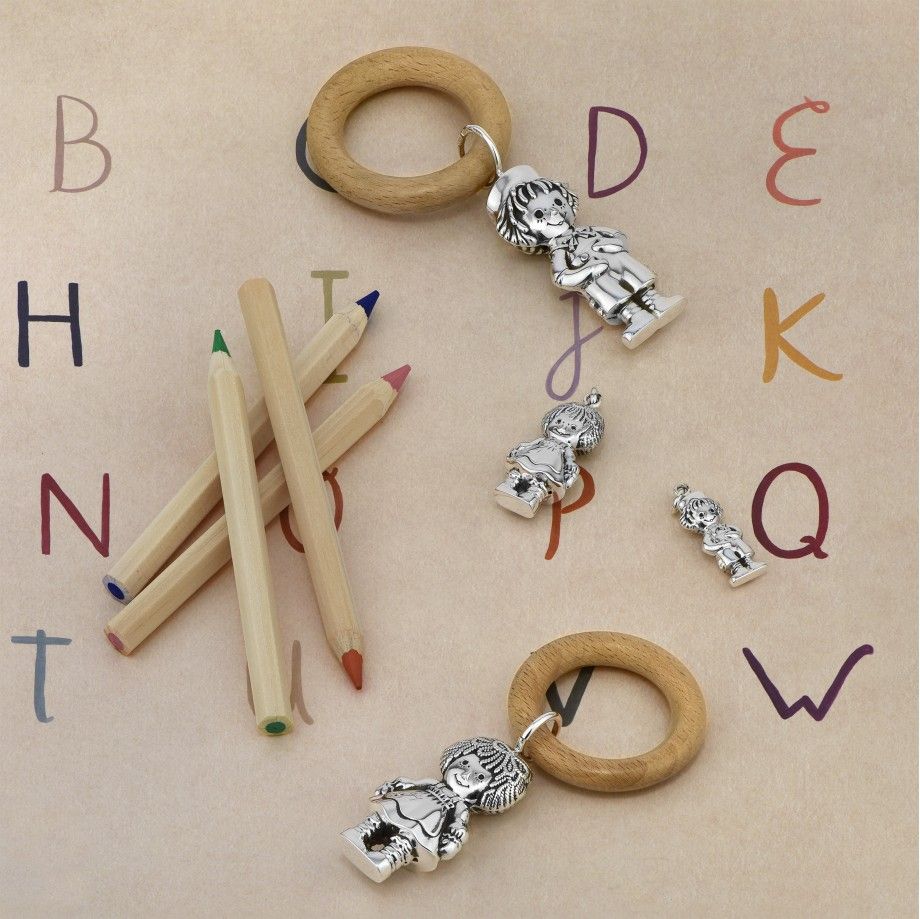 Teething Ring Rag Doll Girl