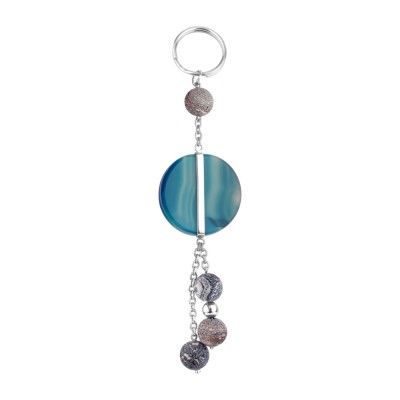 Key Ring Agate - Blue