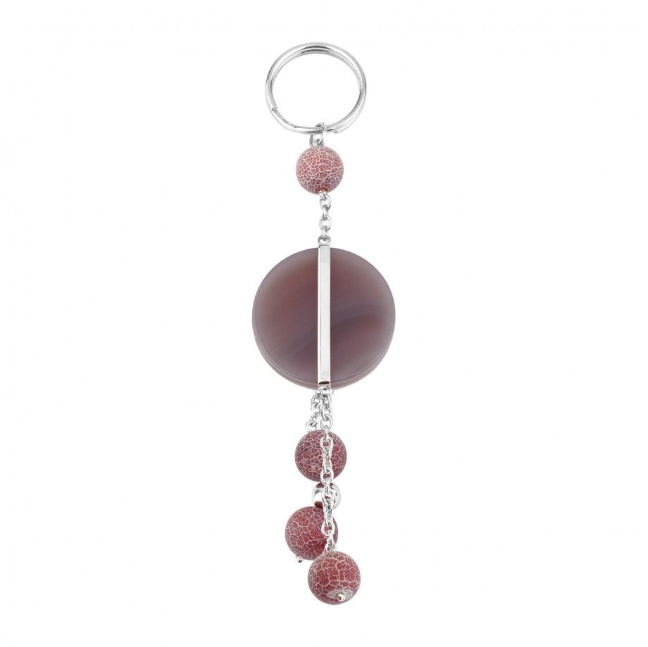 Key Ring Agate - Pink