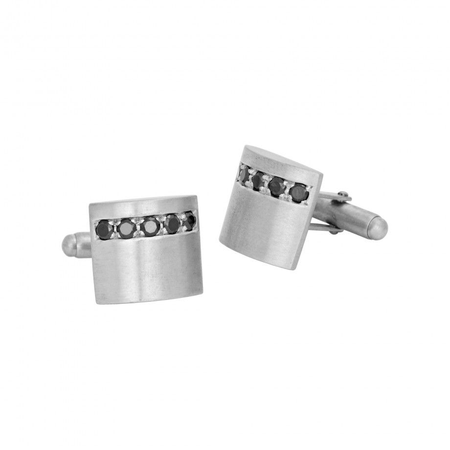 Bot�es de Punho Quadrado c/ Zirc�nias Pretas