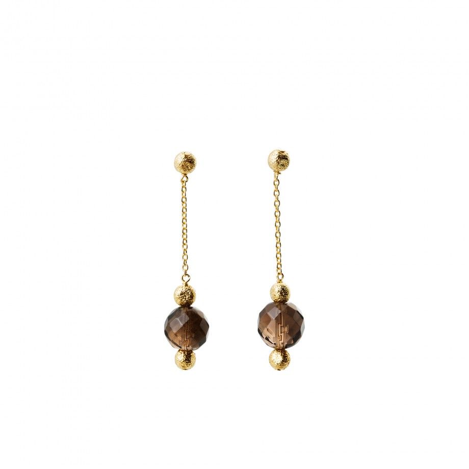 Earrings Chain Stones Fum� Golden