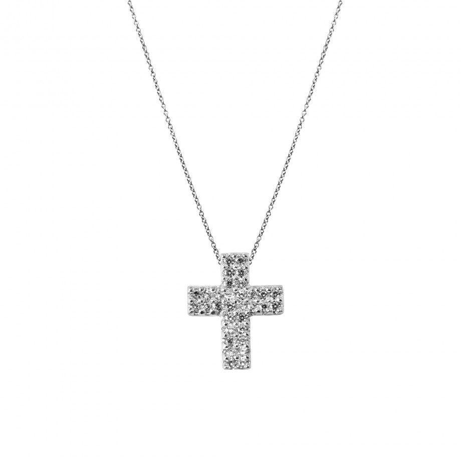 Necklace Carved Cross Divine