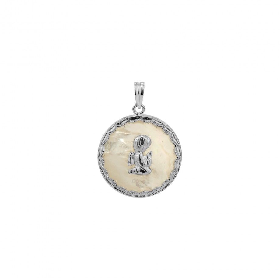 Medal Mother of Pearl - Angel Gabriel