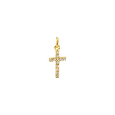Cruz Zirc�nias - Pequeno Dourado