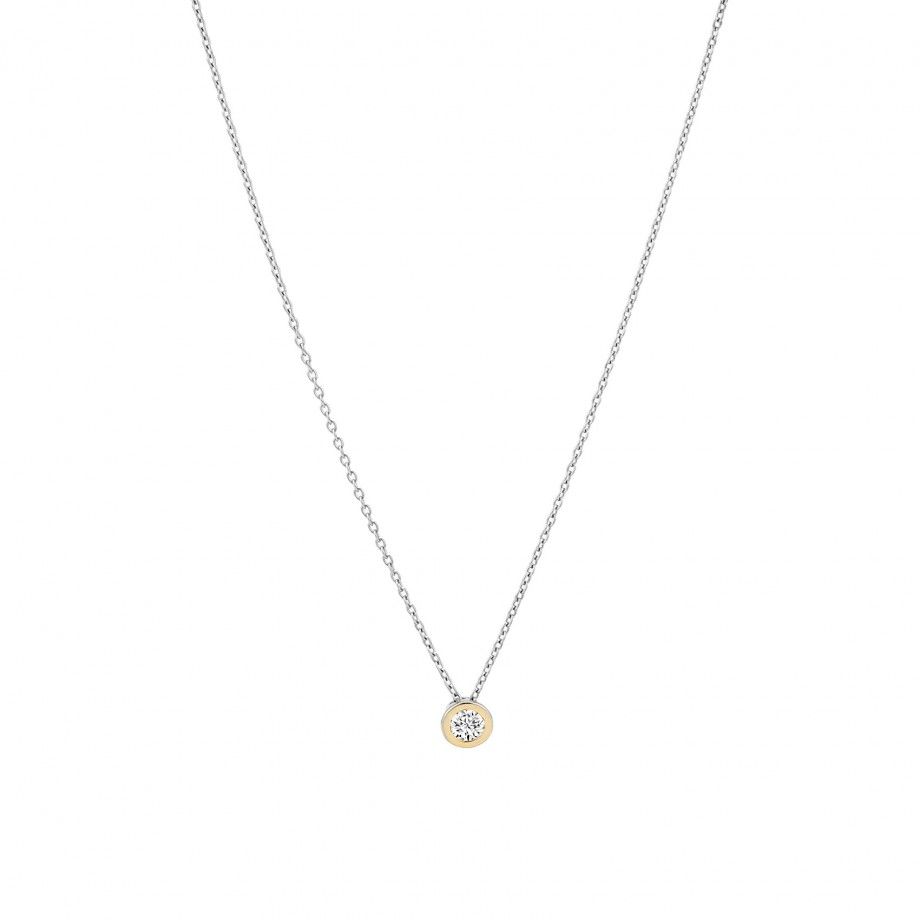 Colar Zirc�nia com Ouro