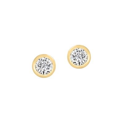 Earrings Zircon with Gold