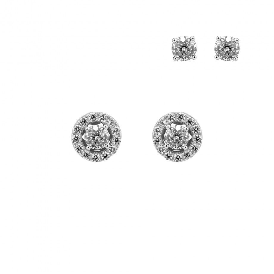 Double Earrings - Round