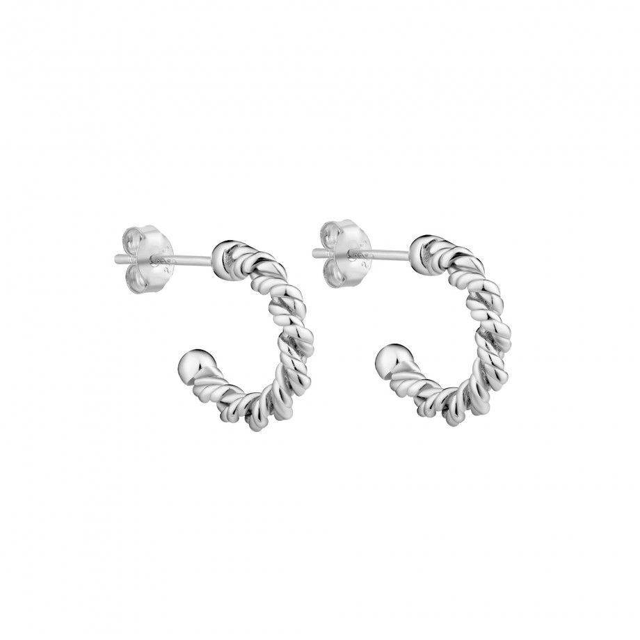 Hoop Earrings Twisted Rope