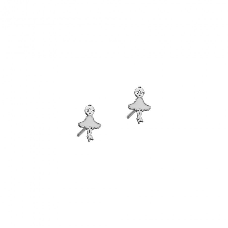 Earrings Ballerina - White