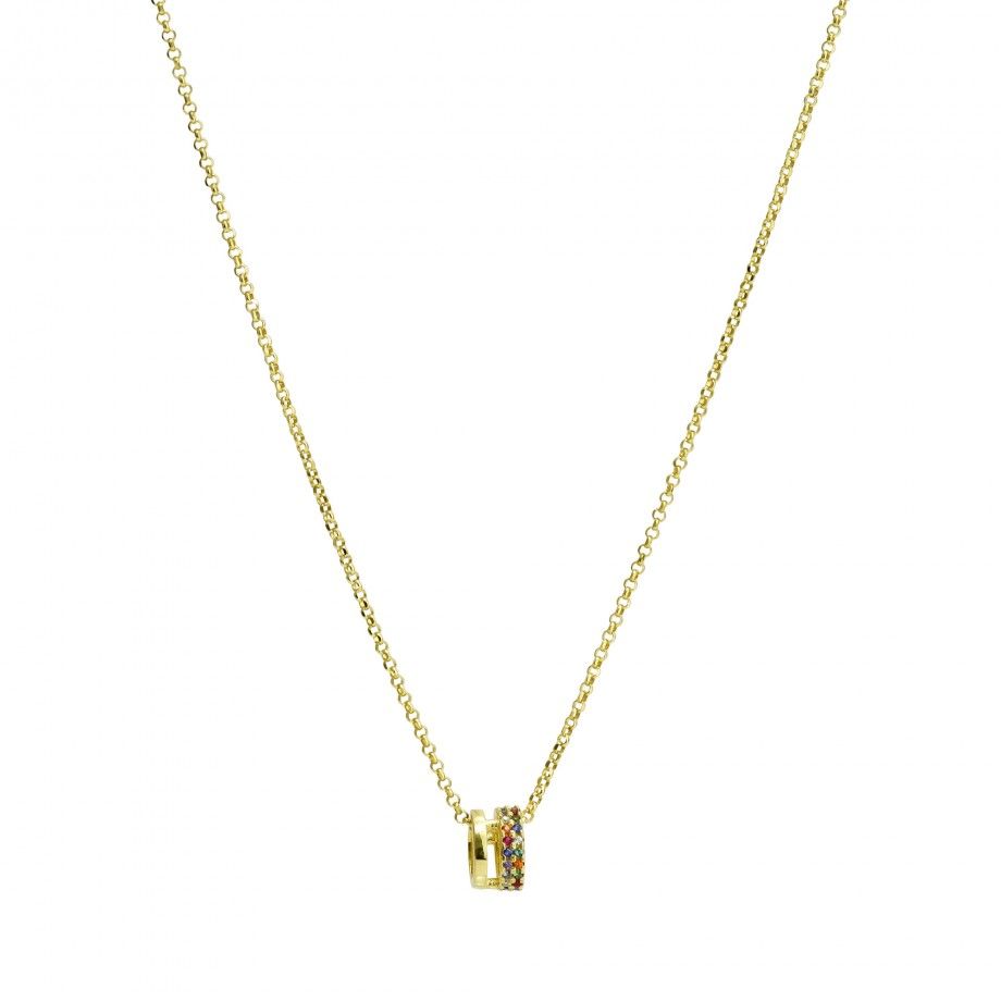 Necklace Multicolor Hoop
