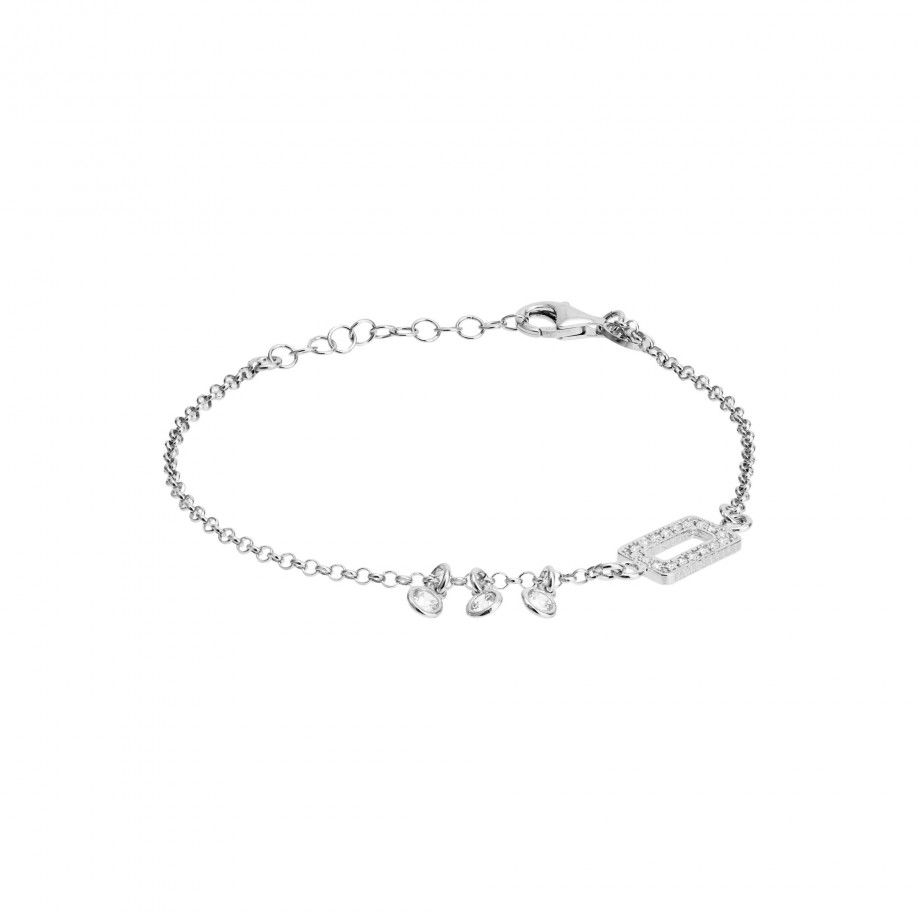 Pulseira Retangulo com Zirc�nias