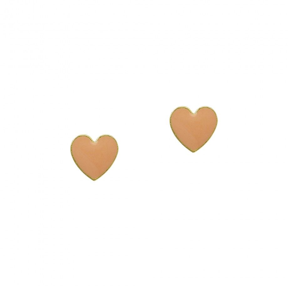 Earrings Heart - Salmon
