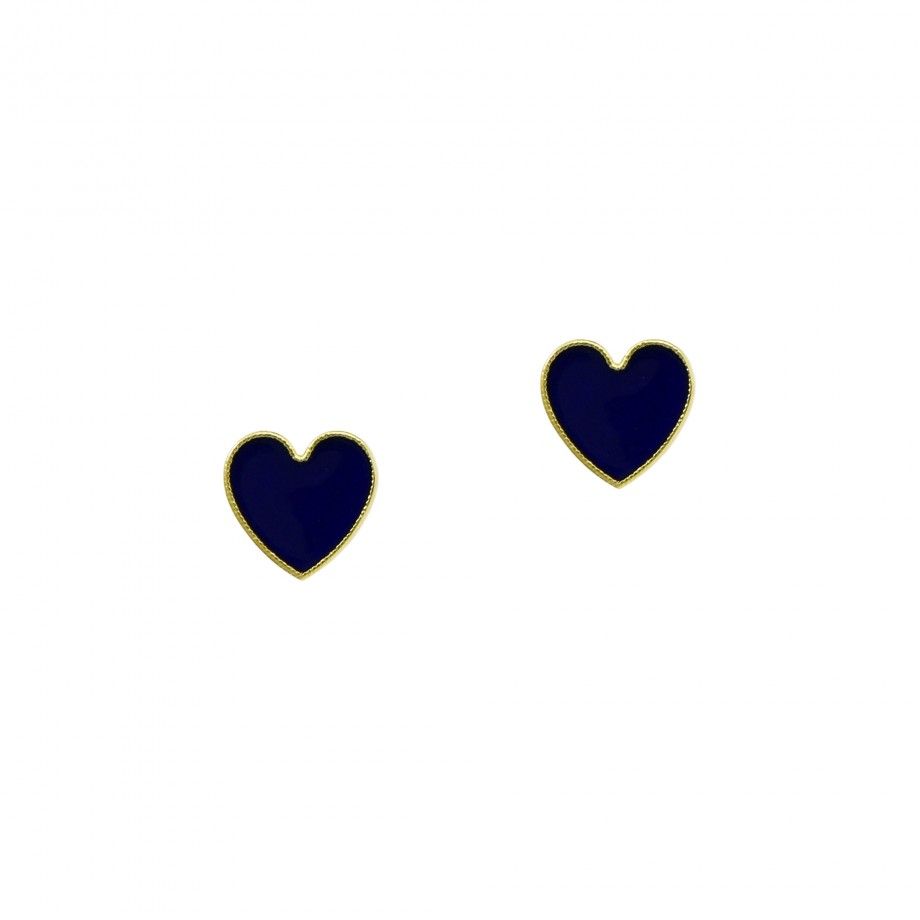 Brincos Cora��o - Azul
