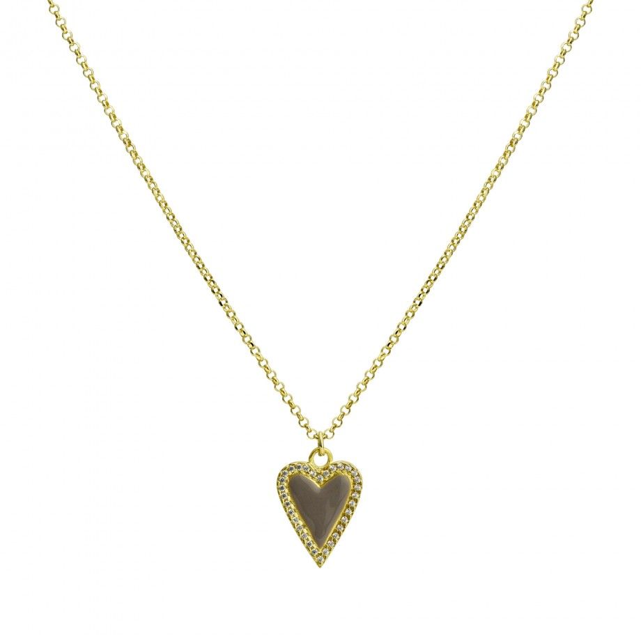 Earrings Heart - Gray