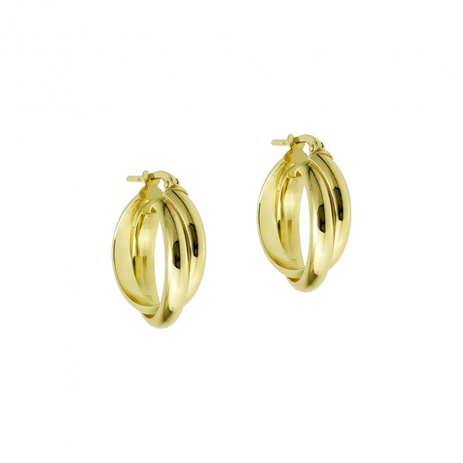 Argolas Entrela�adas - Dourado
