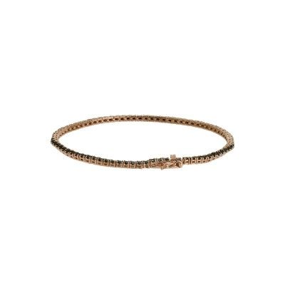 Bracelet Riviera - Rose Gold/Black