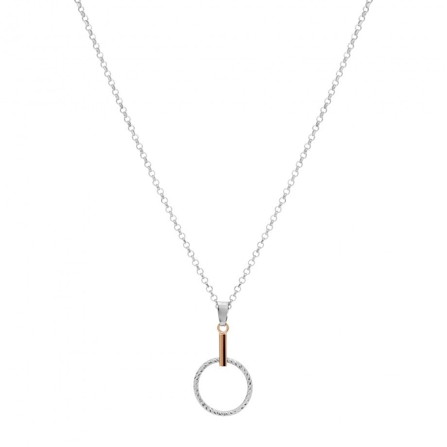 Necklace Twisted Hoop Bicolor